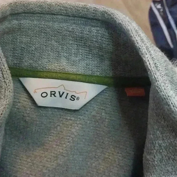 Orvis Light Grey Zip Up Vest with 3 Zippered Pockets Size M - Picture 7 of 10